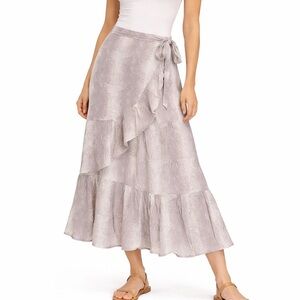SIM & SAM Midi Wrap Skirt